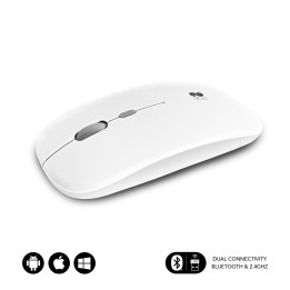 SUBBLIM SUBMO-DFLAT21 rato Ambidestro RF Wireless + Bluetooth + USB Type-A Ótico 1600 DPI