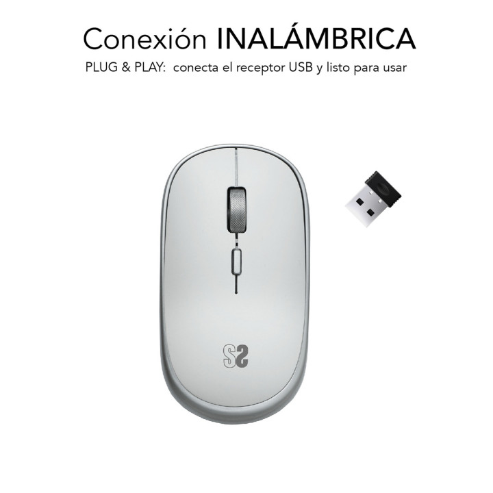 SUBBLIM SUBMO-RFM0001 rato Ambidestro RF Wireless Ótico 1600 DPI