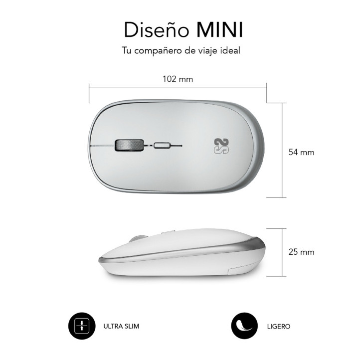 SUBBLIM SUBMO-RFM0001 rato Ambidestro RF Wireless Ótico 1600 DPI