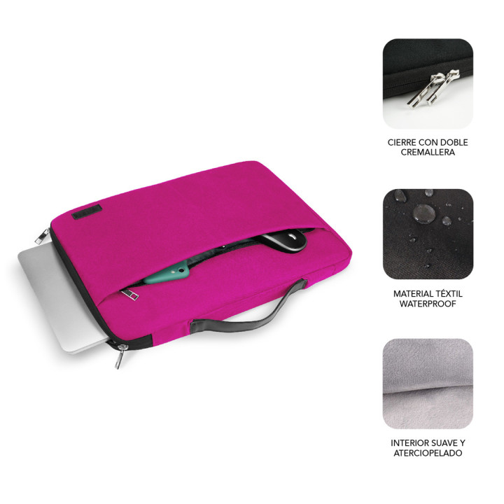 SUBBLIM SUB-LS-0TS0002 mala para portáteis 35,6 cm (14") Estojo Rosa