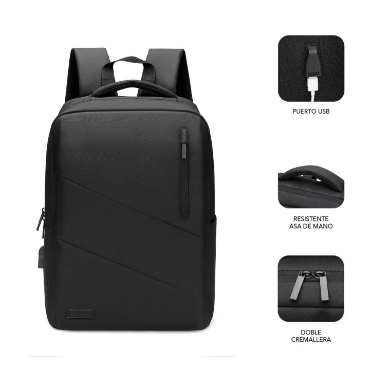 SUBBLIM SUB-BP-2BL2002 mala para portáteis 39,6 cm (15.6") Mochila Preto