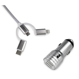 SUBBLIM SUB-CHG-4CC001 carregador de dispositivos móveis Prateado Automático