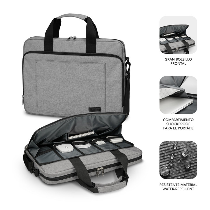 SUBBLIM SUB-LB-4APLB10 mala para portáteis 39,6 cm (15.6") Cinzento