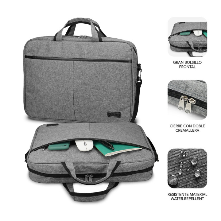 SUBBLIM SUB-LB-3ELB010 mala para portáteis 39,6 cm (15.6") Cinzento