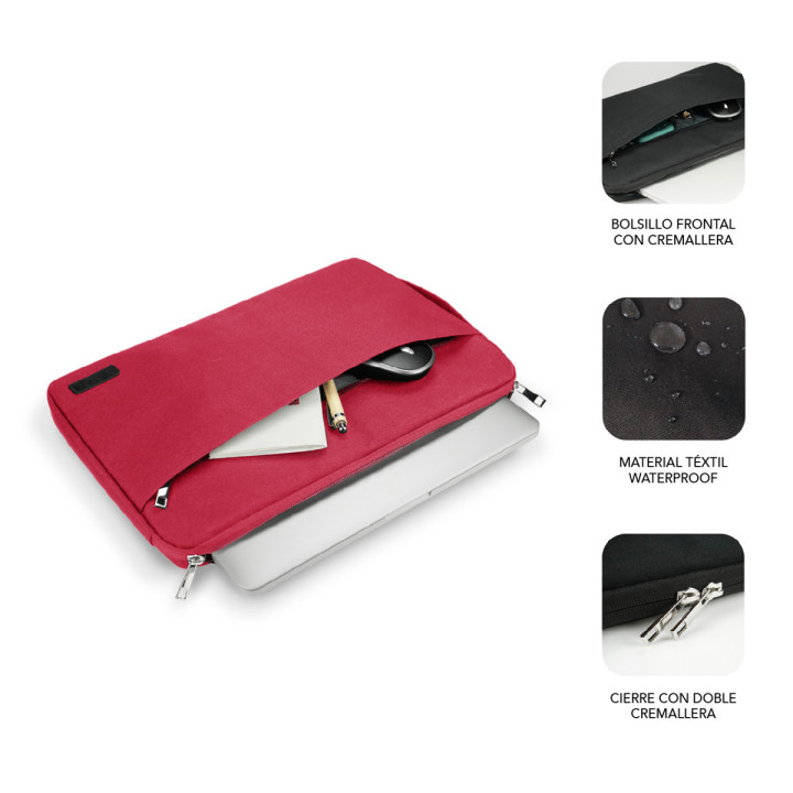 SUBBLIM SUB-LS-0PS0103 mala para portáteis 39,6 cm (15.6") Estojo Vermelho