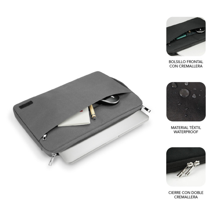 SUBBLIM SUB-LS-0PS0002 mala para portáteis 35,6 cm (14") Estojo Cinzento
