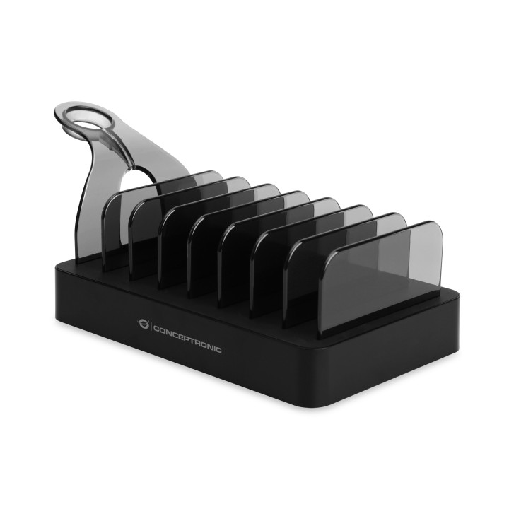 Estação de carregamento Conceptronic OZUL 8-Port 75W USB p/