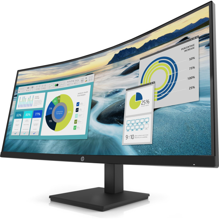 Monitor Curvo HP P34hc G4 86,4 cm (34") 3440 x 1440 pixels Quad HD LED Preto