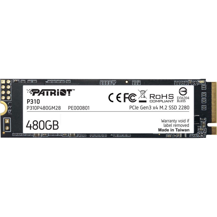 SSD Patriot Memory P310 M.2 480GB PCI Express 3.0 NVMe