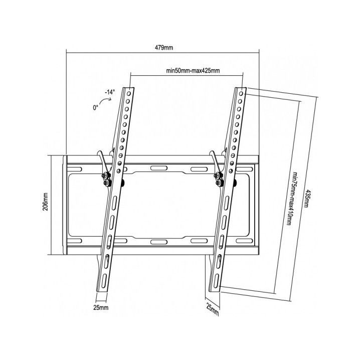 Suporte para TV Equip 32 -55 / 35kg Preto