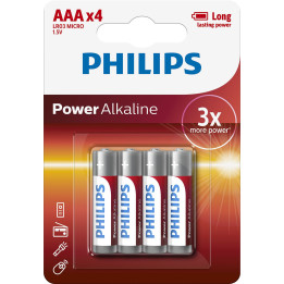 Philips Power Alkaline Pilha LR03P4B 10