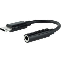Adaptador Nanocable USB-C p/ 3.5 mm Preto
