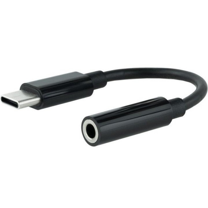 Adaptador Nanocable USB-C p/ 3.5 mm Preto