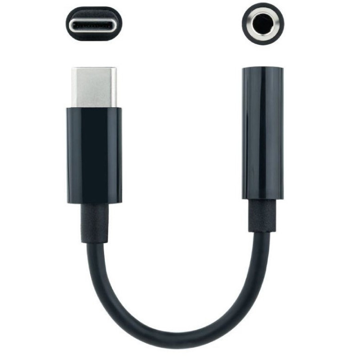 Adaptador Nanocable USB-C p/ 3.5 mm Preto