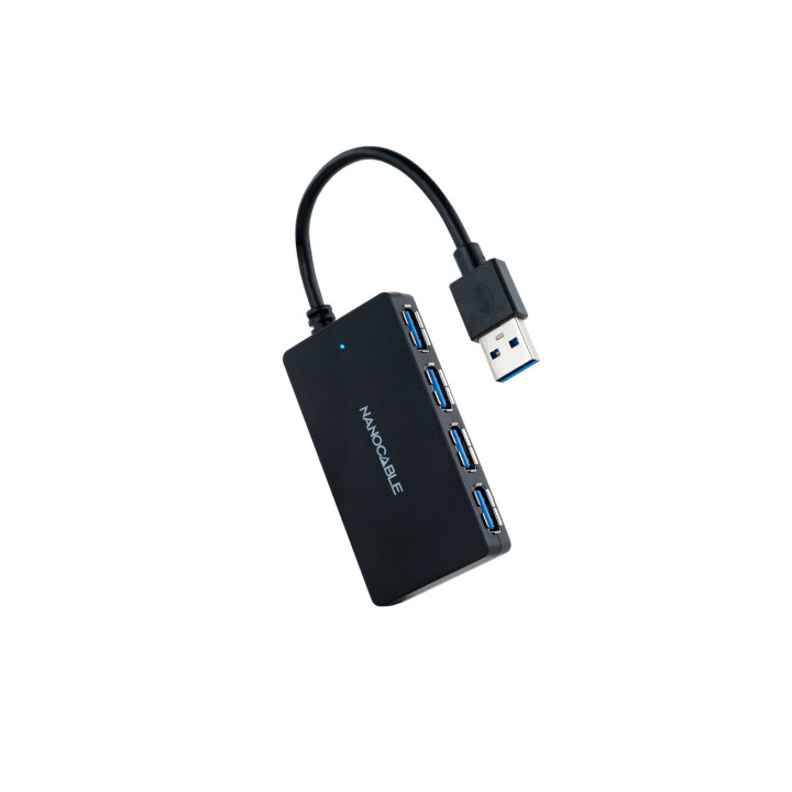 Nanocable 10.16.4403 hub de interface USB 3.2 Gen 1 (3.1 Gen 1) Type-A Preto