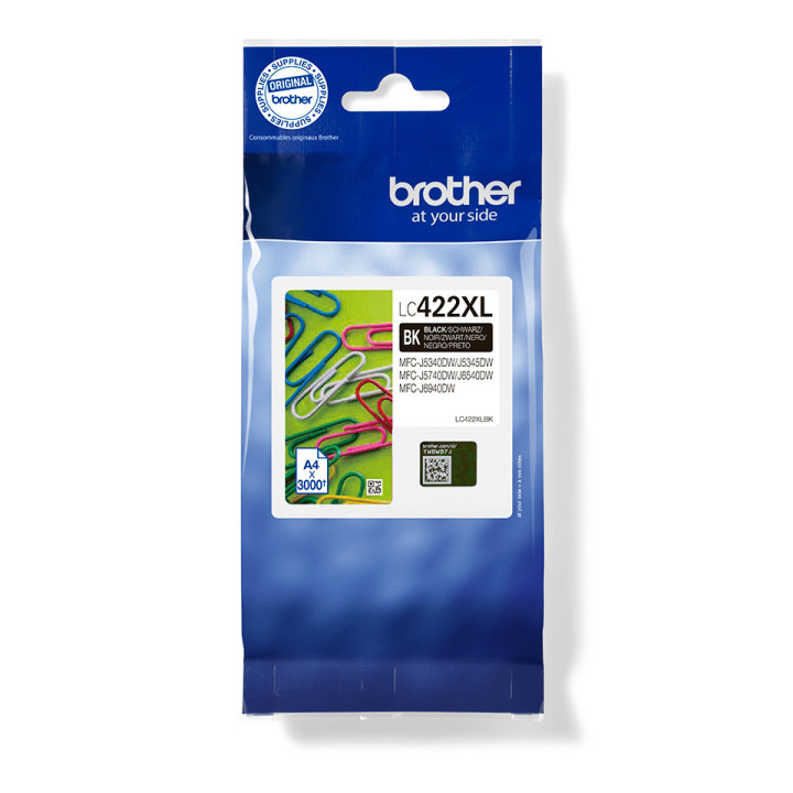 Brother LC-422XLBK tinteiro 1 unidade(s) Original Rendimento alto (XL) Preto