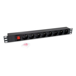 PDU Equip 8 tomadas CA 1U Preto
