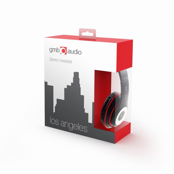 Headset Gembird Los Angeles Chamadas/Música Preto