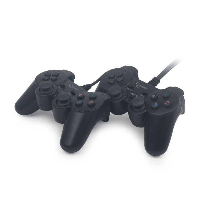 Gamepad Gembird Gamepad Dual Vibration 10 Botões USB 2.0 Analógico / Digital PC (Pack de 2)