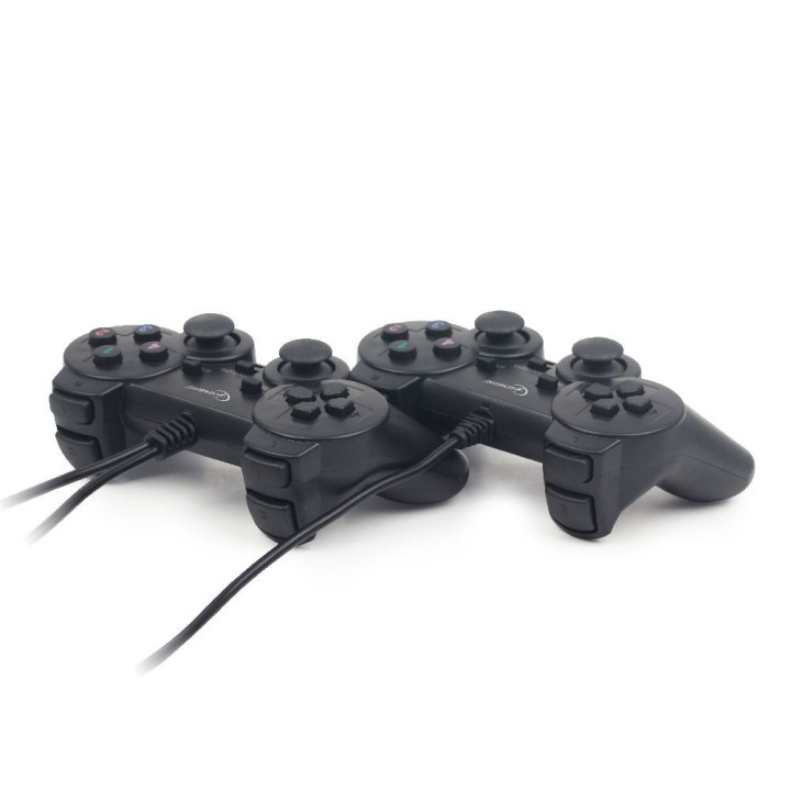 Gamepad Gembird Gamepad Dual Vibration 10 Botões USB 2.0 Analógico / Digital PC (Pack de 2)
