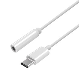 Adaptador AISENS USB-C p/ Jack 3.5mm 15cm Branco