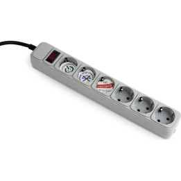 Extensão elétrica Gembird SPG6-B-6C 1,8m 6 tomada(s) CA