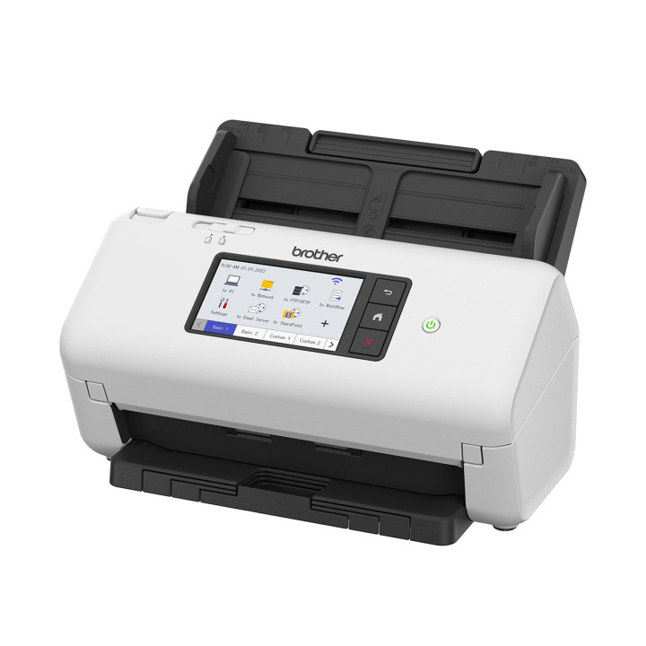 Brother ADS-4700W ADF + Sheet-fed scaner 600 x 600 DPI A4 Preto, Branco