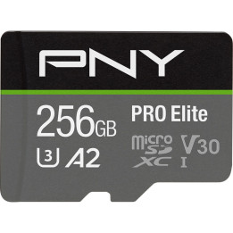 Cartão de memória PNY Pro Elite A2 256GB MicroSDXC UHS-I Classe 10