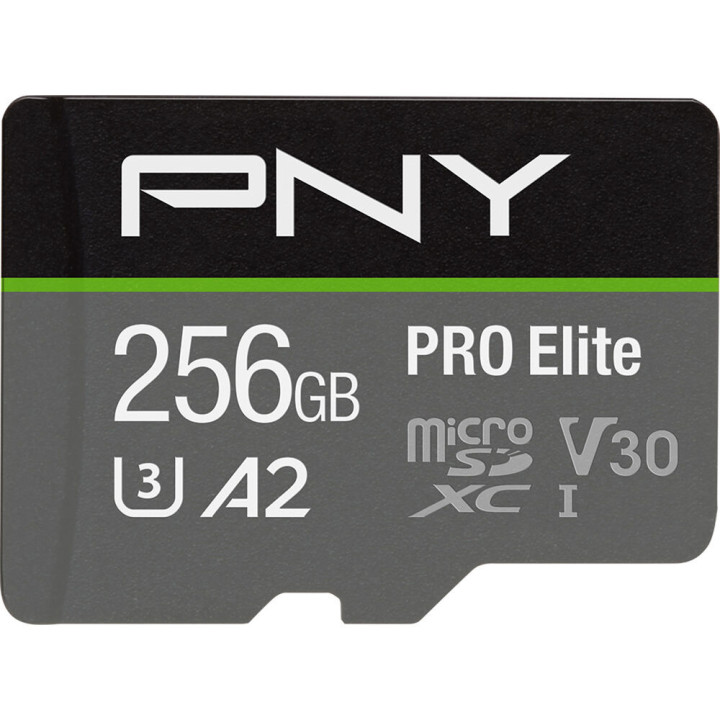Cartão de memória PNY Pro Elite A2 256GB MicroSDXC UHS-I Classe 10