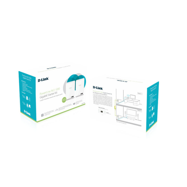 Powerline D-Link DHP-601AV AV1000 Gigabit Starter Kit