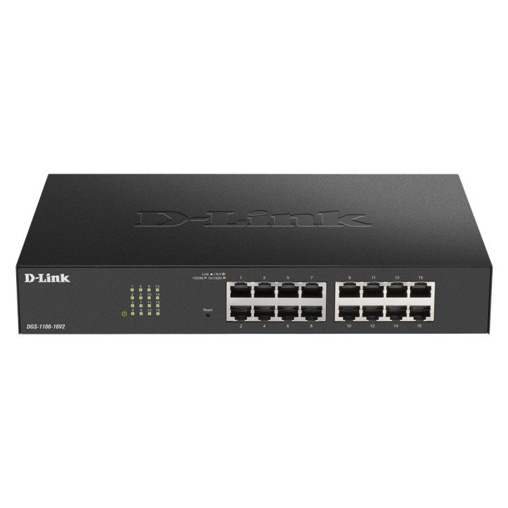 D-Link DGS-1100-16V2 switch de rede Gerido L2 Gigabit Ethernet (10 100 1000) Preto