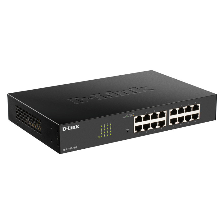D-Link DGS-1100-16V2 switch de rede Gerido L2 Gigabit Ethernet (10 100 1000) Preto