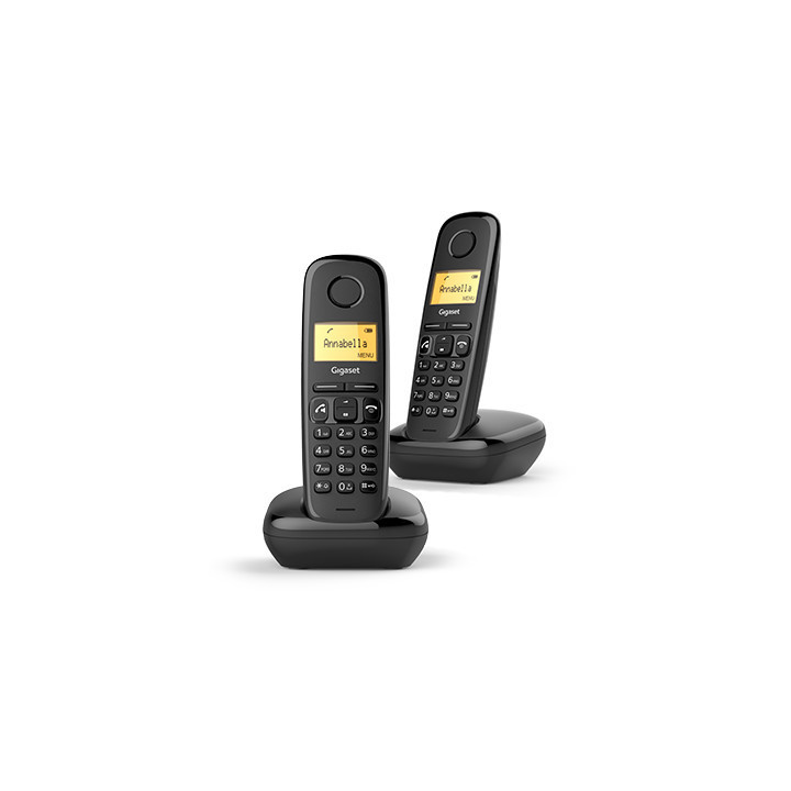 Gigaset A270 Duo Telefone DECT Identificação de chamadas Preto