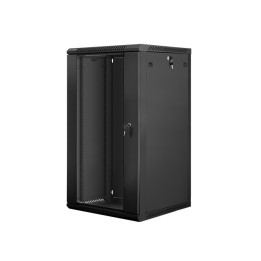 Lanberg WF01-6622-10B armário rack 22U Rack de pendurar na parede Preto
