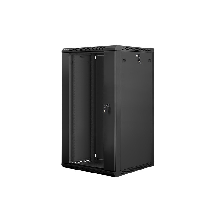 Lanberg WF01-6622-10B armário rack 22U Rack de pendurar na parede Preto