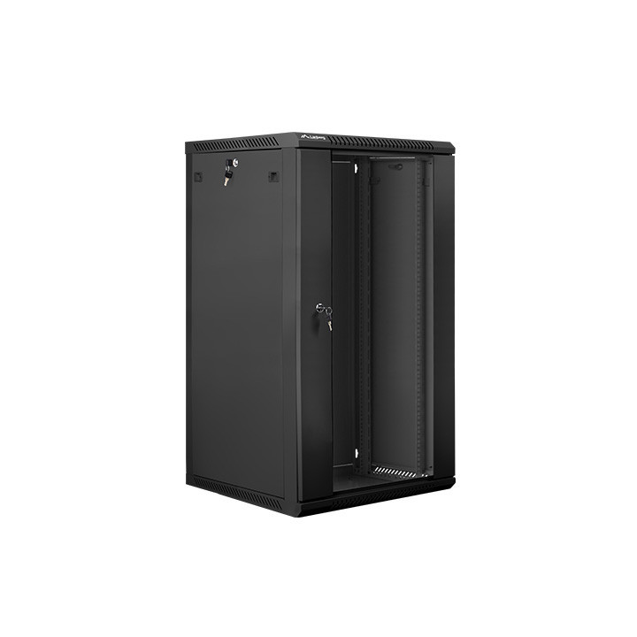 Lanberg WF01-6622-10B armário rack 22U Rack de pendurar na parede Preto