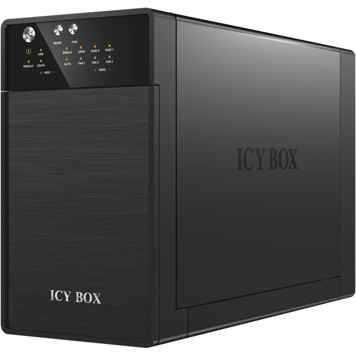 ICY BOX RAID enclosure 2x HDD with USB 3.1 (Gen 2) Type-C® / eSATA