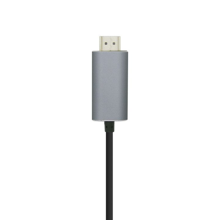 AISENS A109-0393 adaptador de cabo de vídeo 1,8 m HDMI Type A (Standard) USB Type-C Alumínio, Preto