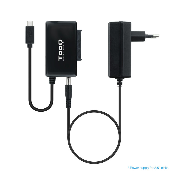 TooQ TQHDA-02C Docking Station para Discos Rígidos USB 3.2 Gen 1 (3.1 Gen 1) Type-C Preto