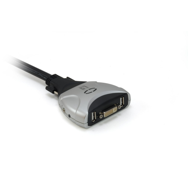 LevelOne KVM-0260 chaveador KVM Preto, Cinzento