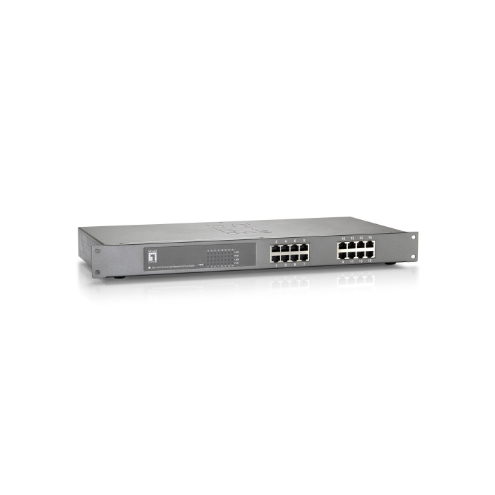 LevelOne FEP-1612 switch de rede Não-gerido Fast Ethernet (10 100) Power over Ethernet (PoE) Cinzento