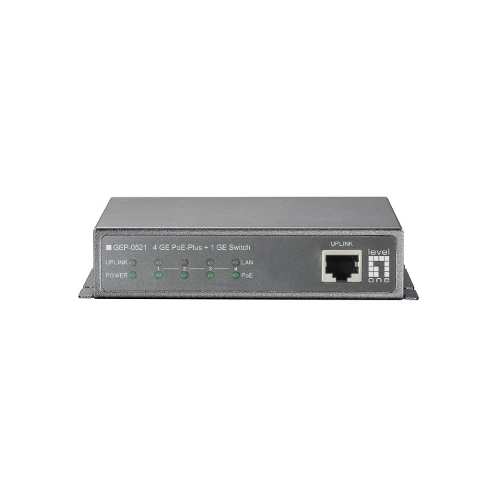 LevelOne GEP-0521 switch de rede Não-gerido Gigabit Ethernet (10 100 1000) Power over Ethernet (PoE) Cinzento