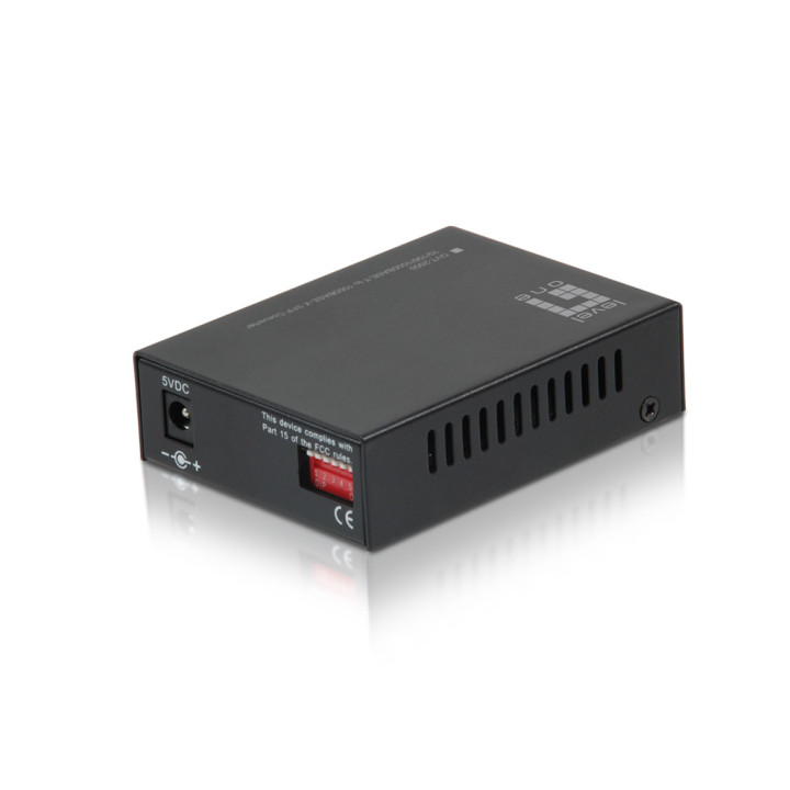 LevelOne GVT-2000 conversor de rede de média 1000 Mbit s Multimodo Preto