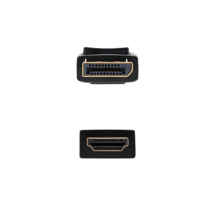 Nanocable 10.15.4301 adaptador de cabo de vídeo 1 m DisplayPort HDMI Preto