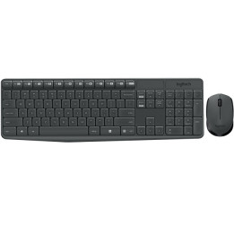 Logitech MK235 teclado Rato incluído RF Wireless Português Cinzento