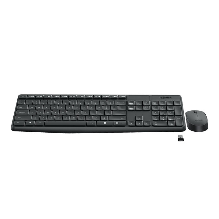 Logitech MK235 teclado Rato incluído RF Wireless Português Cinzento