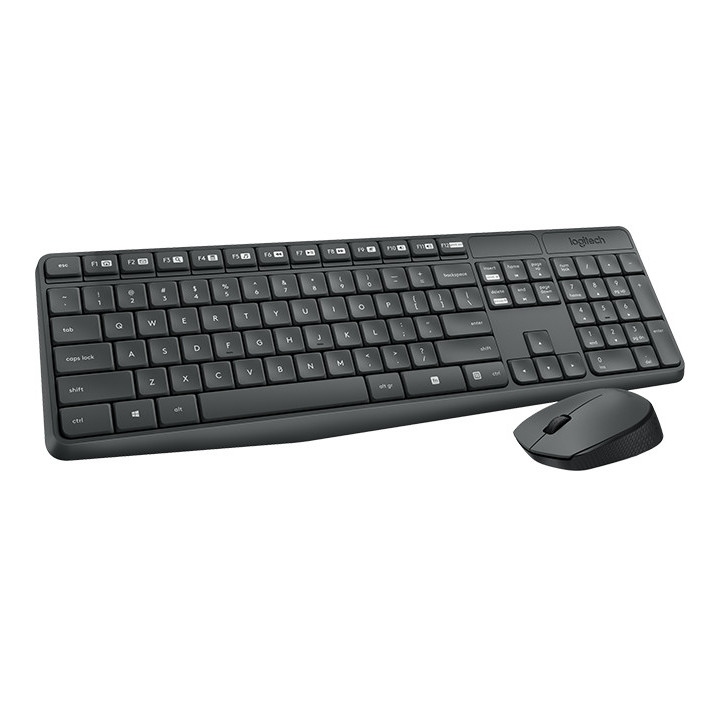 Logitech MK235 teclado Rato incluído RF Wireless Português Cinzento