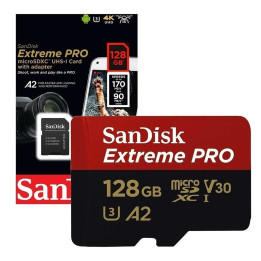 Cartão de memória SanDisk Extreme PRO 128GB MicroSDXC UHS-I Classe 10