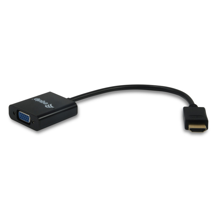 Cabo Adaptador Equip VGA (D-Sub) HDMI Type A (Standard) Preto