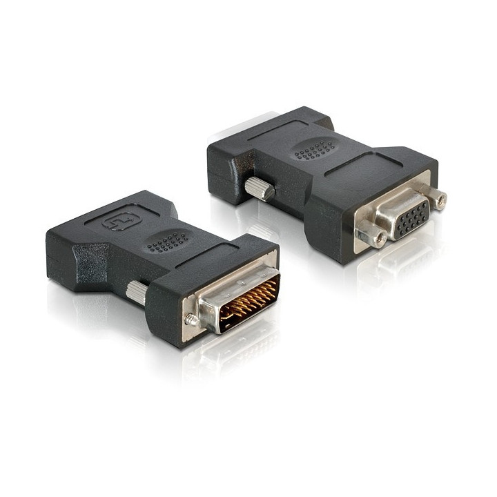 DeLOCK VGA 15pin F  DVI 24+5 M DVI-I 15pin VGA Preto